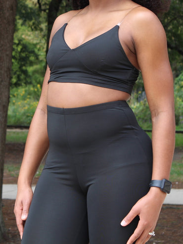 After Noon two-piece sleeveless crop top and casual leggings